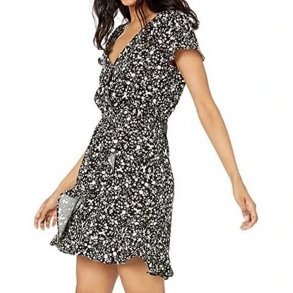 J. Crew Black and White Floral Mini Dress